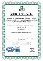 ISO Certificate Evrosurovina PA